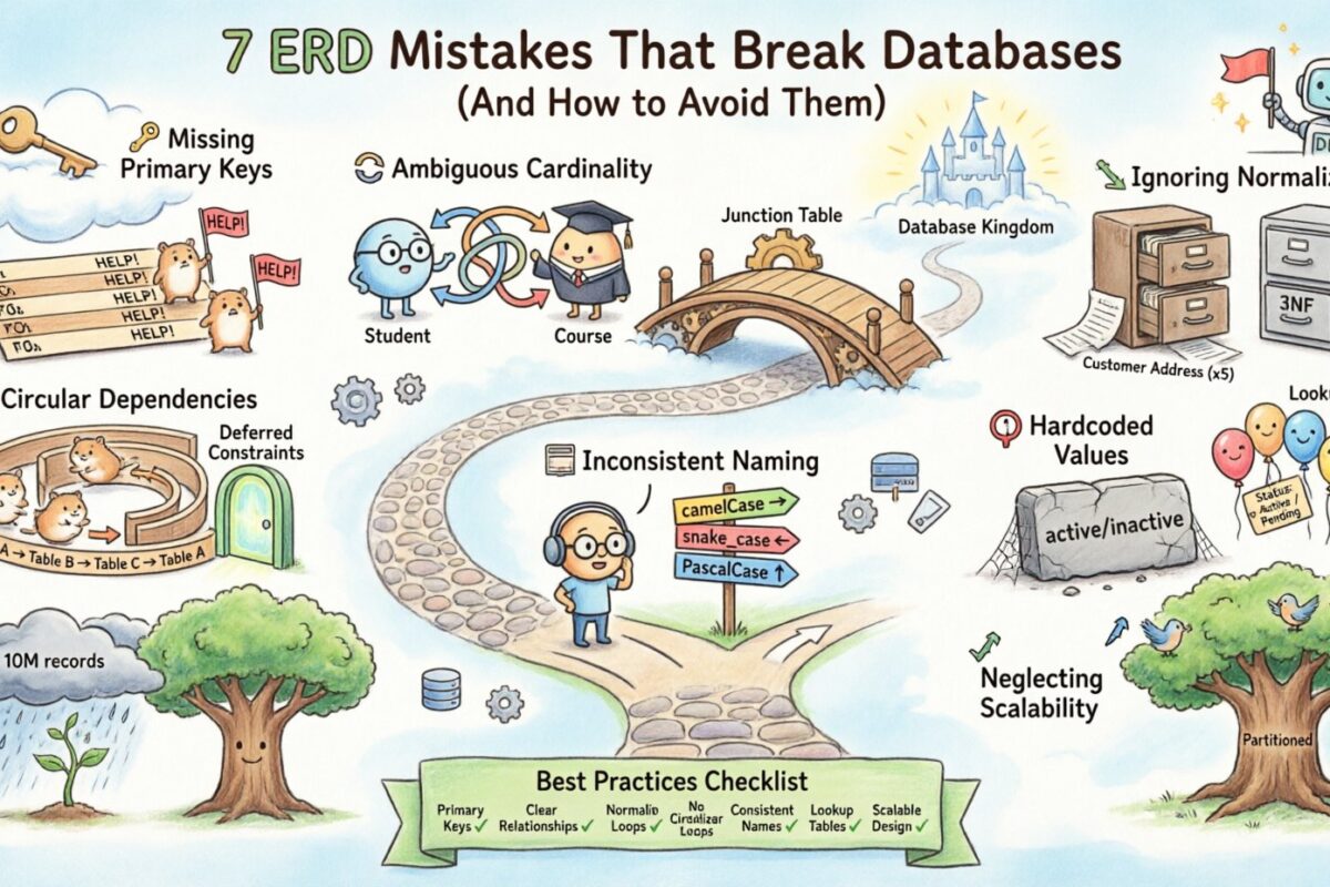 7 errores de ERD que rompen bases de datos (y cómo evitarlos)