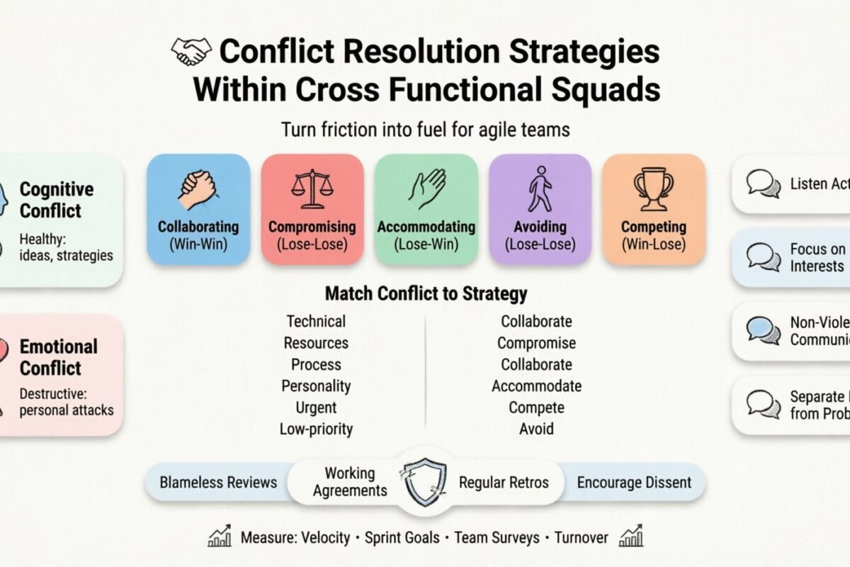 Guía Ágil: Estrategias de resolución de conflictos dentro de equipos multifuncionales