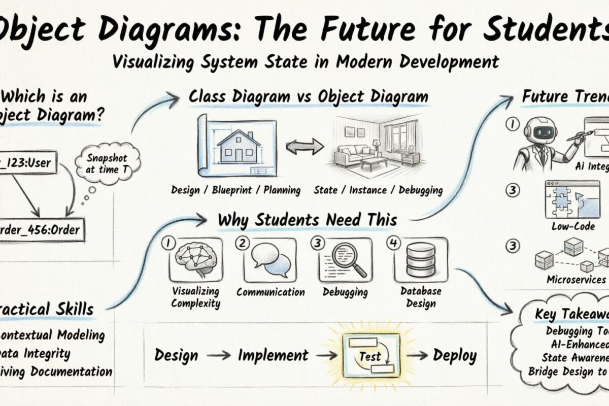 Diagramas de objetos en el futuro del desarrollo de software: ¿Qué viene a continuación para los estudiantes?
