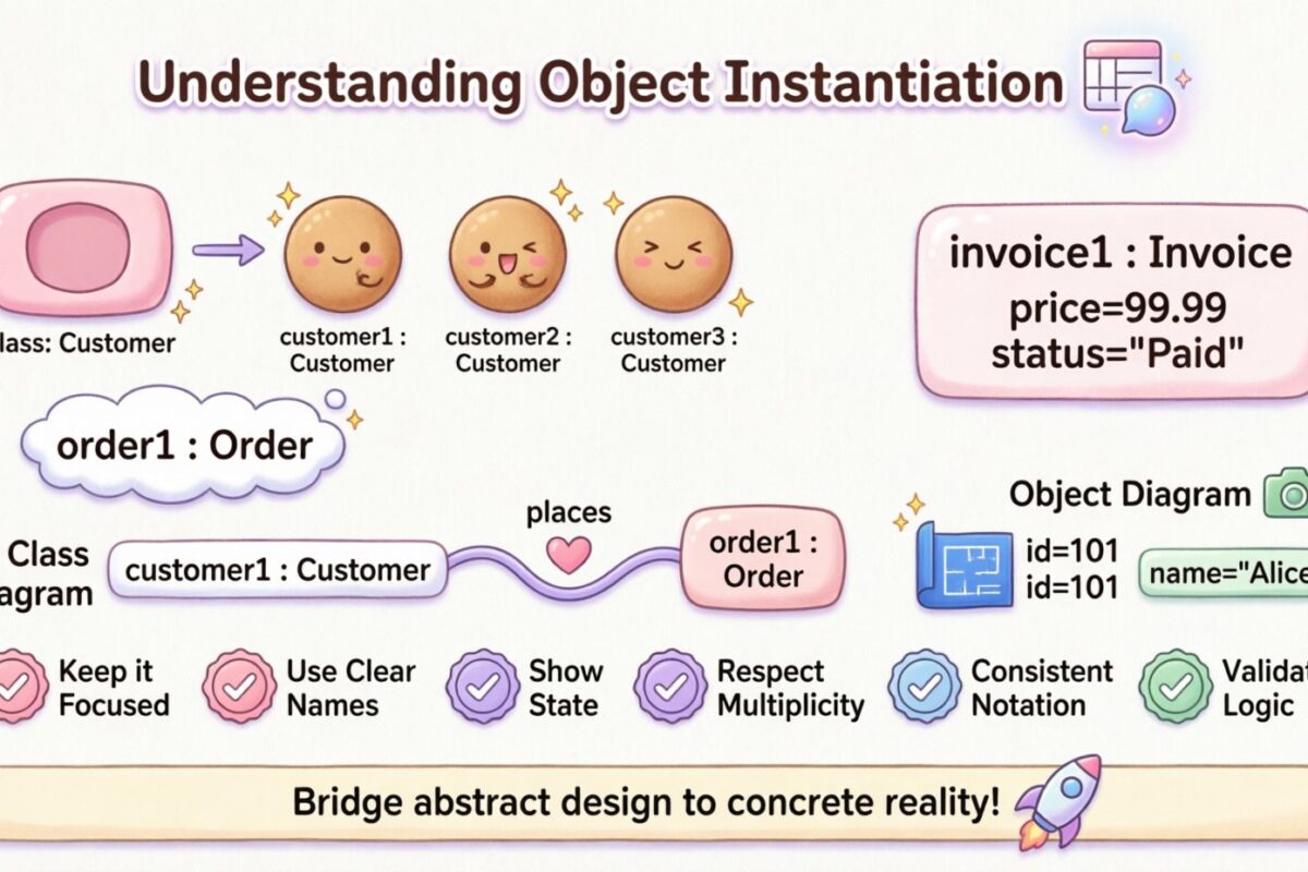 Comprensión de la instanciación de objetos: un componente crítico de los diagramas de objetos