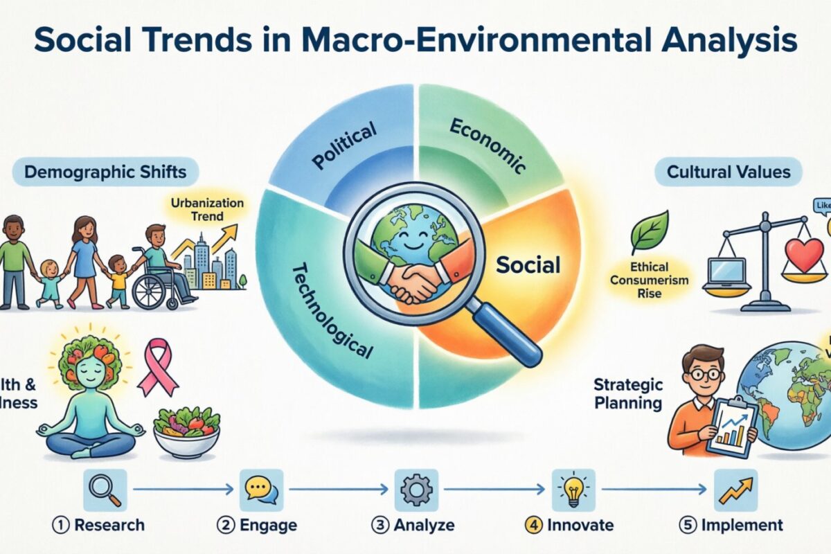 Guía de análisis PEST: Tendencias sociales en el análisis macroambiental