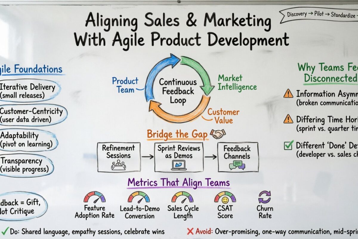Guide Agile : Aligner les équipes commerciales et marketing avec le développement produit agile