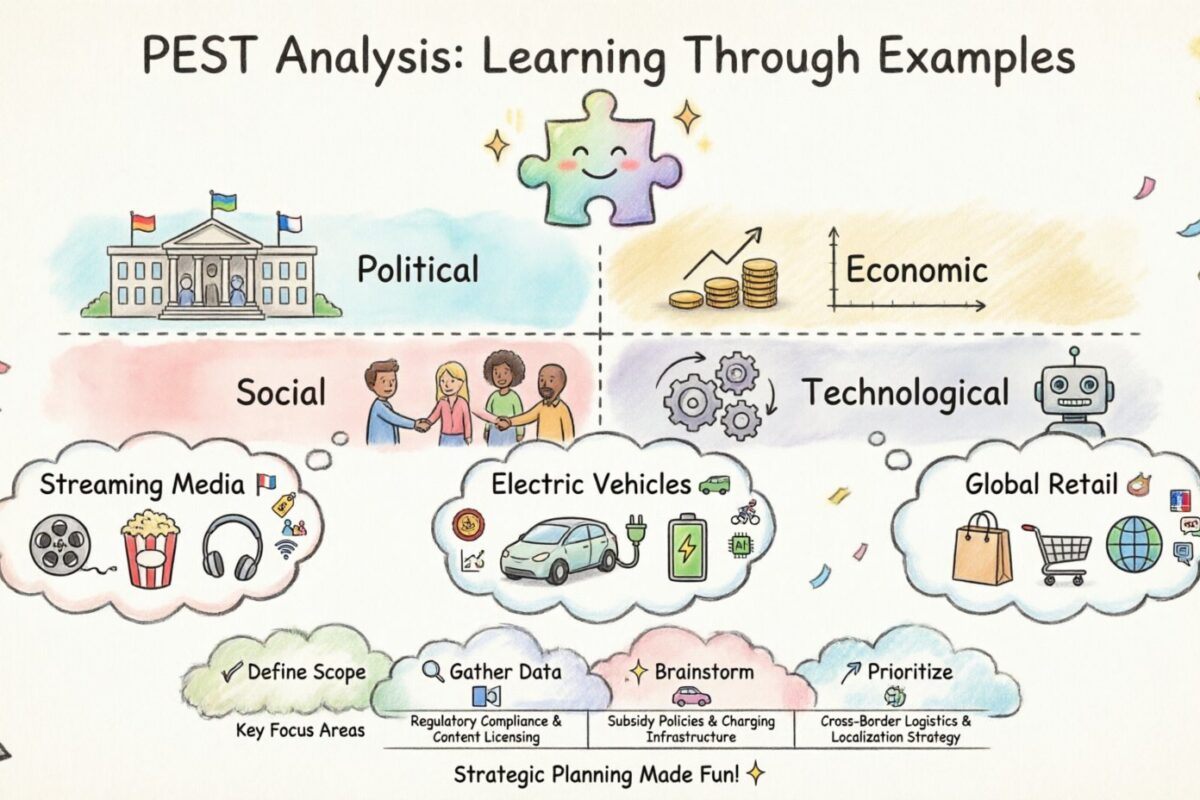 Études de cas d’analyse PEST : Apprendre à travers des exemples