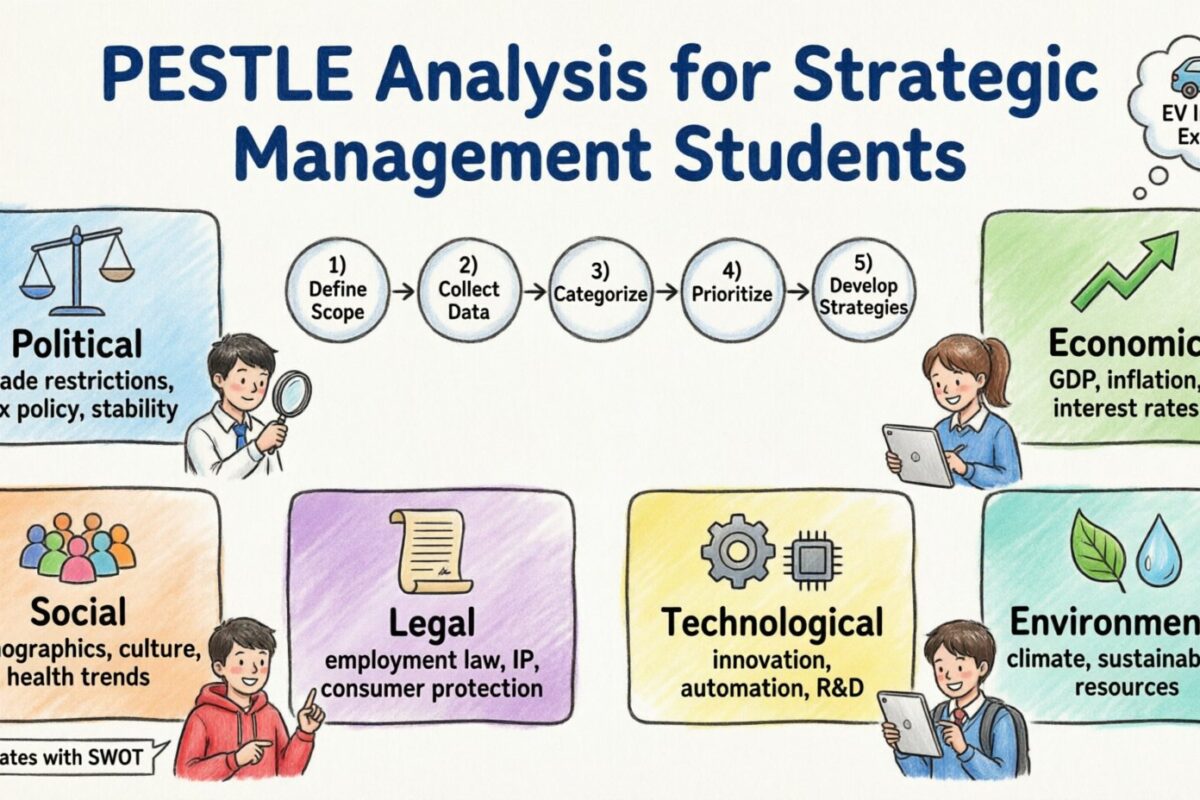 Analyse PESTLE pour les étudiants en gestion stratégique