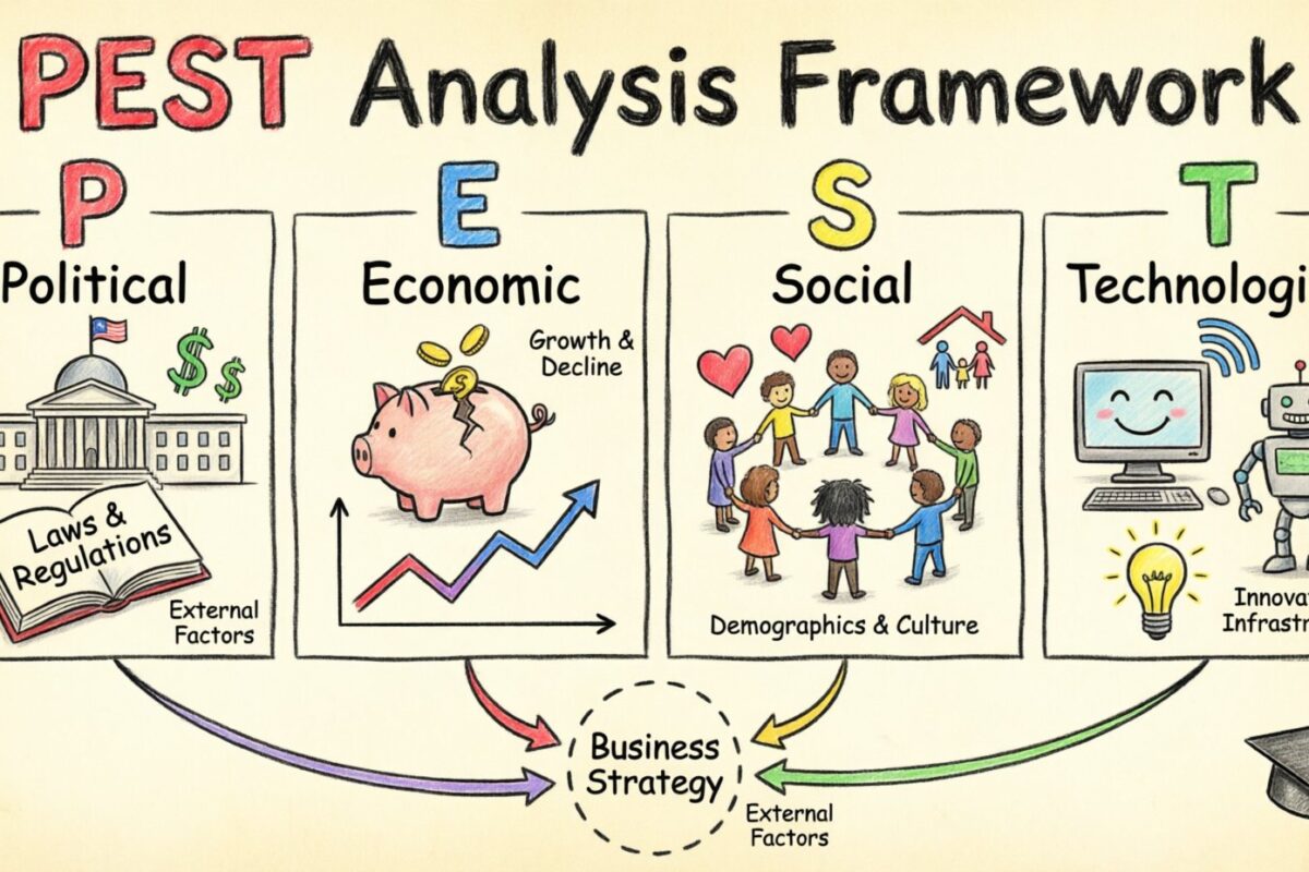 Kerangka Analisis PEST: Panduan Studi Lengkap untuk Mahasiswa Bisnis