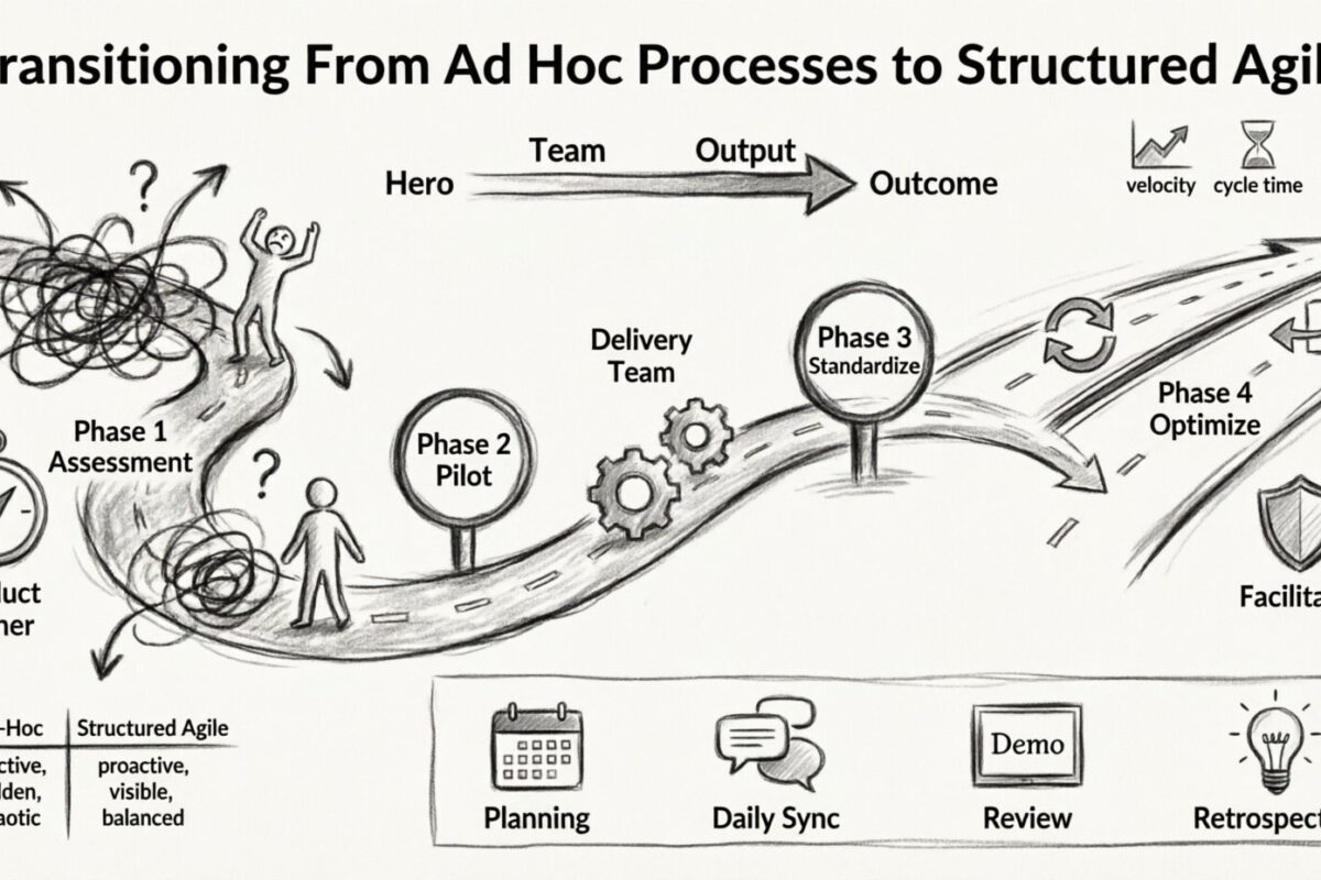 एजाइल गाइड: अनियोजित प्रक्रियाओं से संरचित एजाइल में संक्रमण