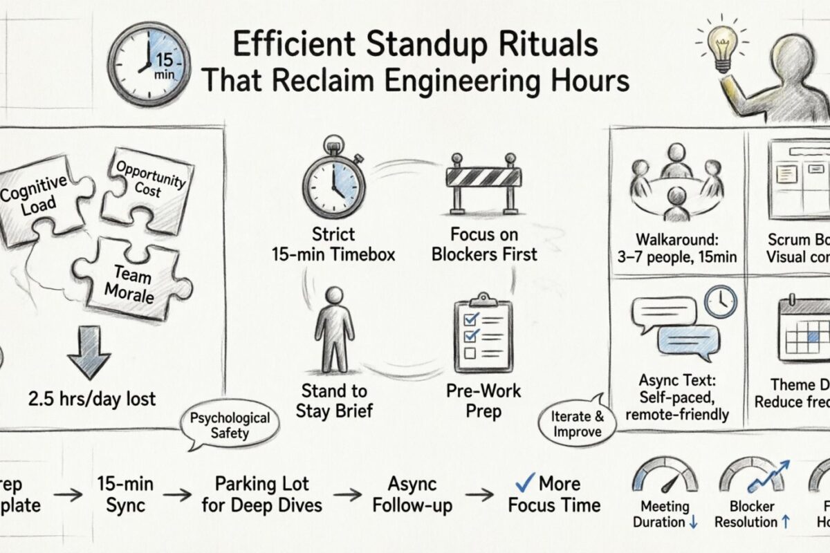 アジャイルガイド：エンジニアリング時間を取り戻す効率的なステンドアップ儀式