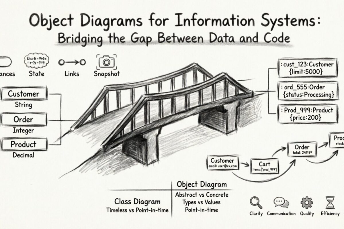 Diagramy obiektów dla systemów informacyjnych: Most między danymi a kodem Diagramy obiektów dla systemów informacyjnych: Most między danymi a kodem