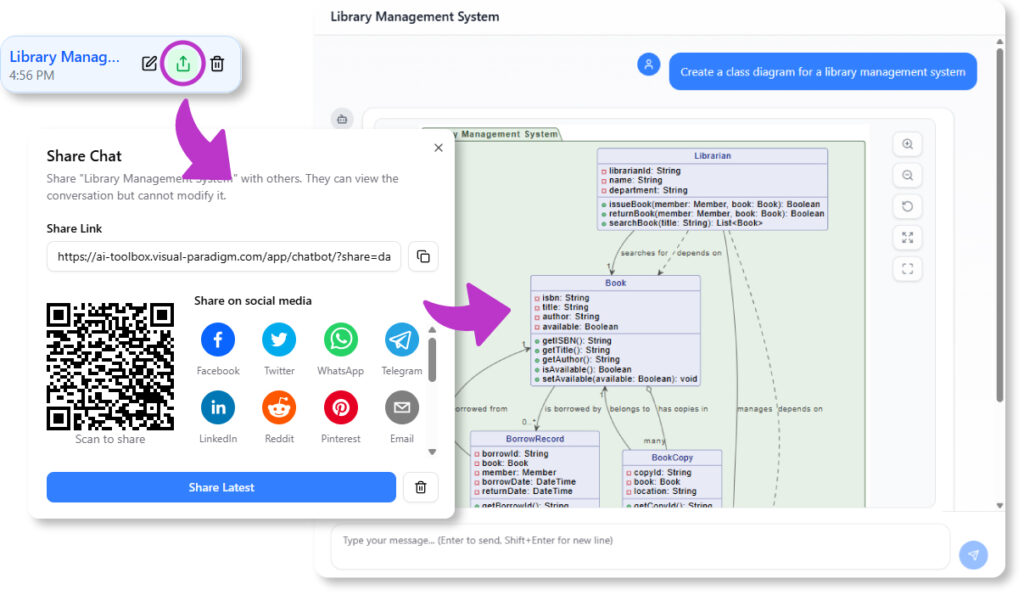 Share the Blueprint, Not the File: Collaborating on Architecture with Shareable AI Chat History