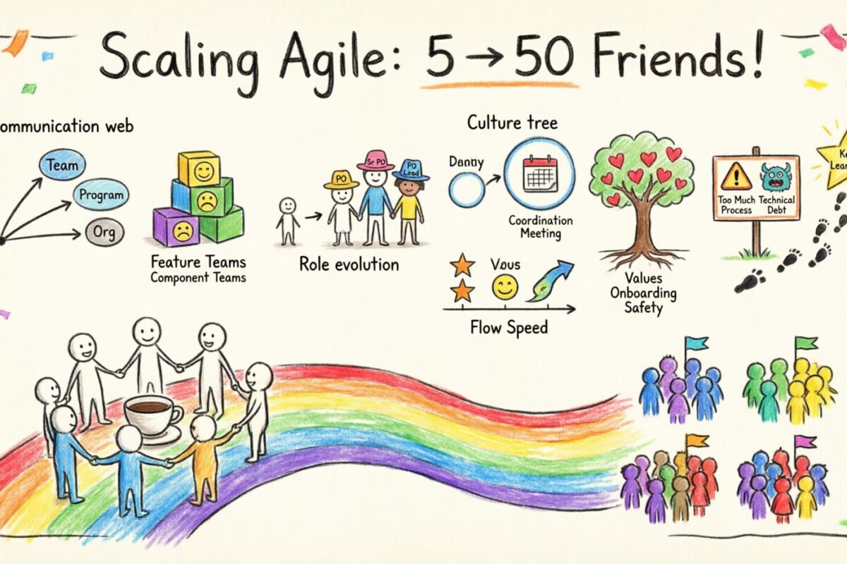 Hướng dẫn Agile: Mở rộng các Thực hành Agile từ Năm lên Năm Mươi Nhân viên