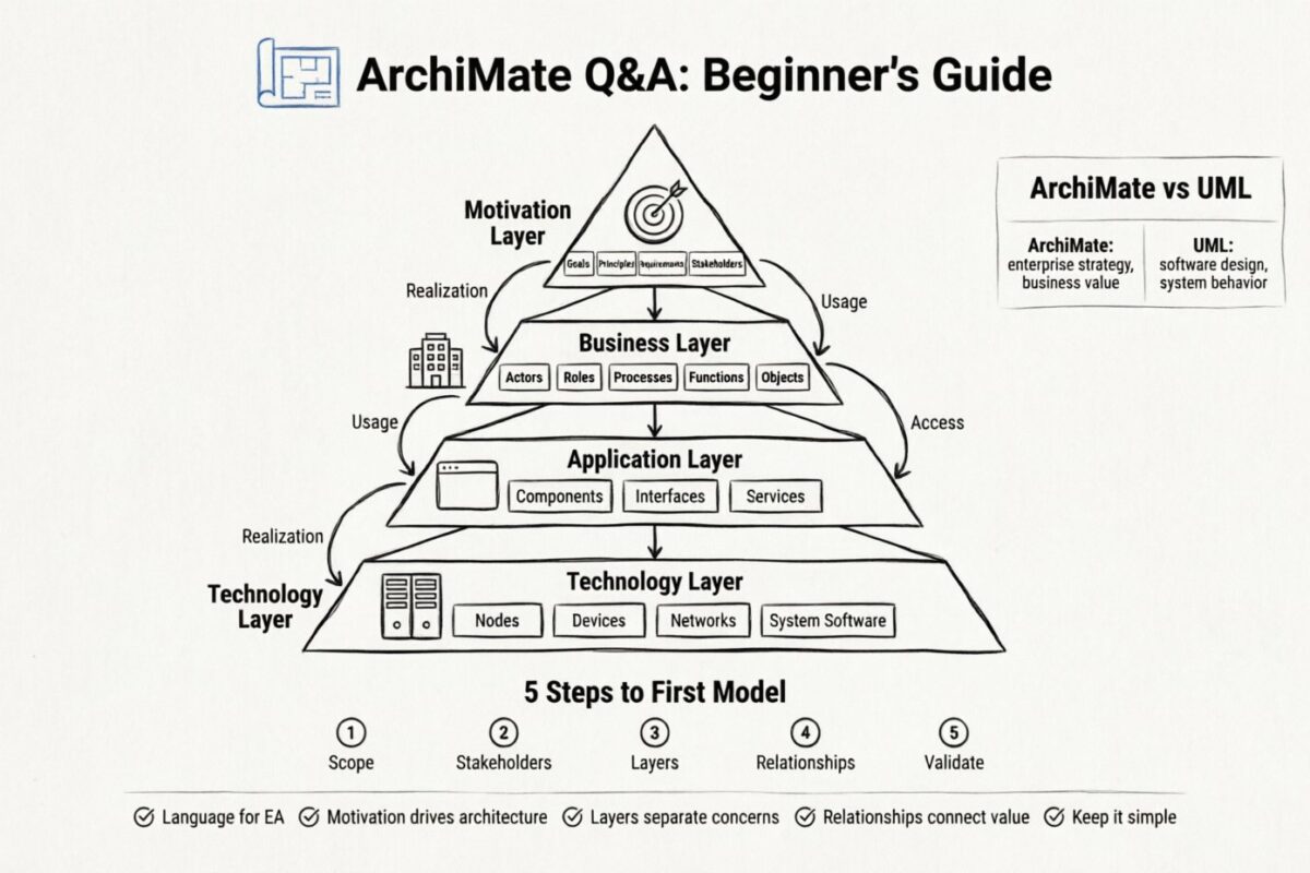 ArchiMate Q&A: Câu trả lời cho các câu hỏi thường gặp của người mới bắt đầu ArchiMate Q&A: Câu trả lời cho các câu hỏi thường gặp của người mới bắt đầu