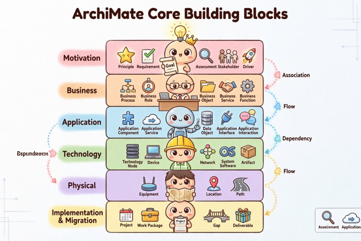Phân tích Thành phần của ArchiMate: Hiểu về Các Khối Xây Dựng Cốt Lõi