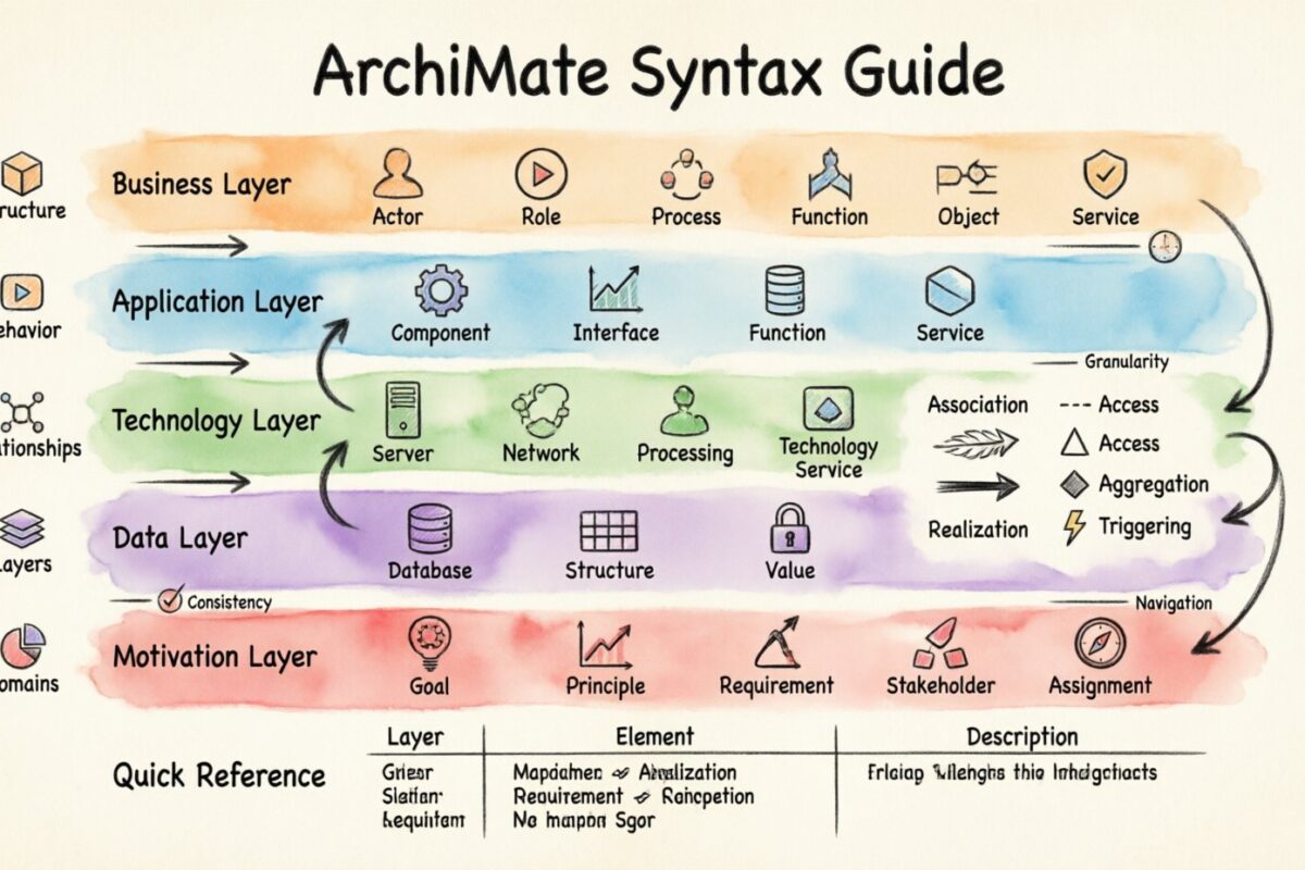 Hướng dẫn Ngữ pháp ArchiMate: Tài liệu tham khảo rõ ràng về Ký hiệu và Các Yếu tố