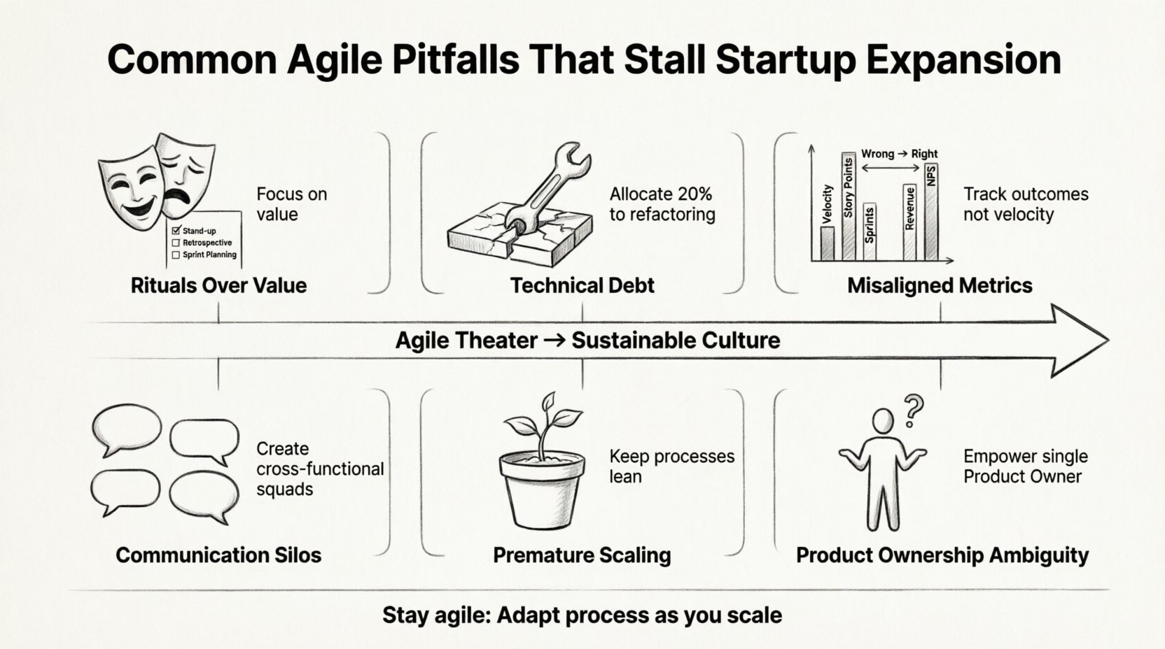 Common Agile Pitfalls That Stall Startup Expansion Common Agile Pitfalls That Stall Startup Expansion