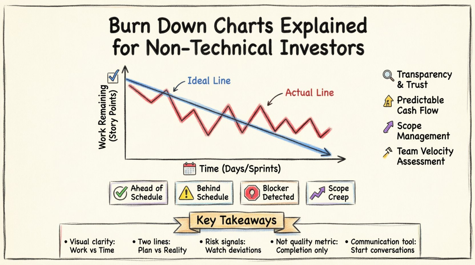 Agile Guide: Burn Down Charts Explained for Non Technical Investors
