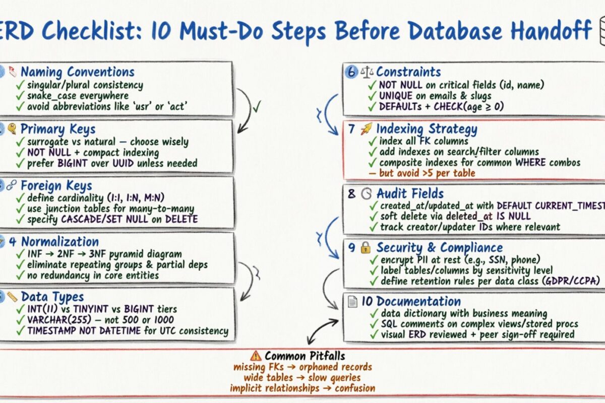 ERD Checklist: 10 Must-Do Steps Before You Hand Off Your Database Model