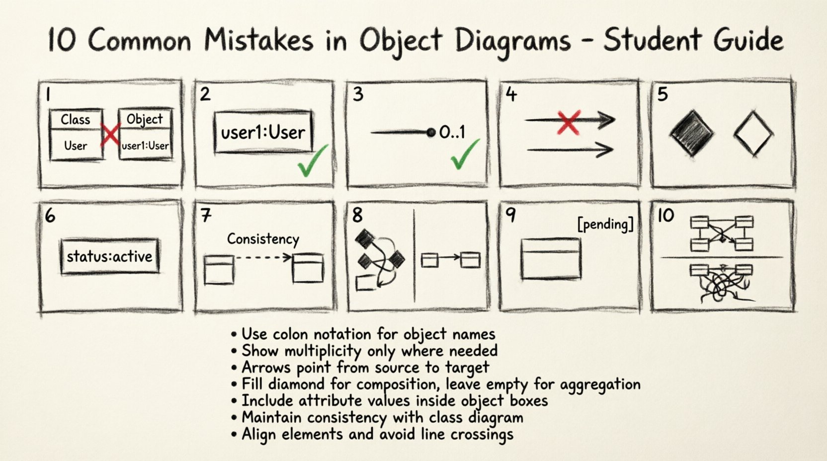 Common Mistakes in Object Diagrams That Every Student Should Avoid