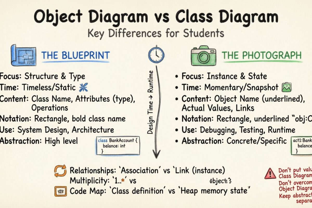 Object Diagram vs Class Diagram: Key Differences You Must Know as a Student Object Diagram vs Class Diagram: Key Differences You Must Know as a Student