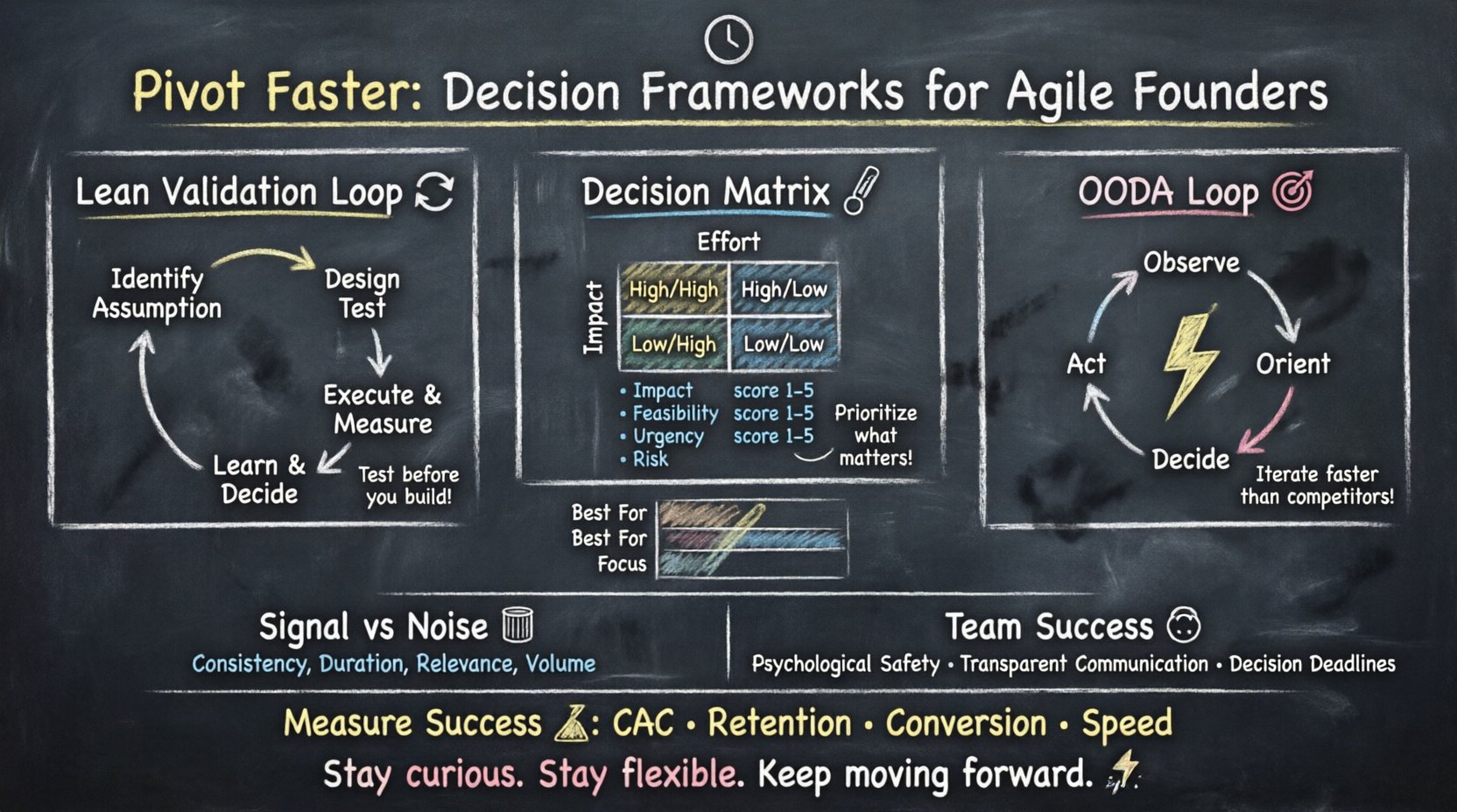 Agile Guide: Pivot Faster: Decision Frameworks for Agile Founders