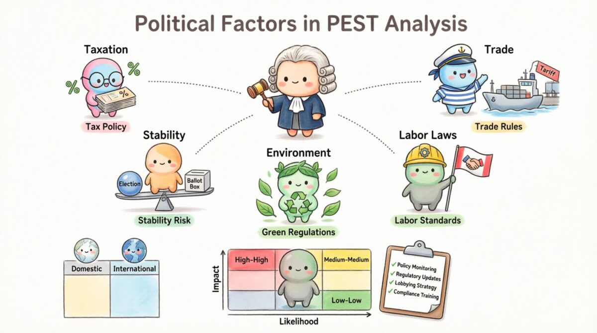Political Factors in PEST Analysis: Detailed Breakdown